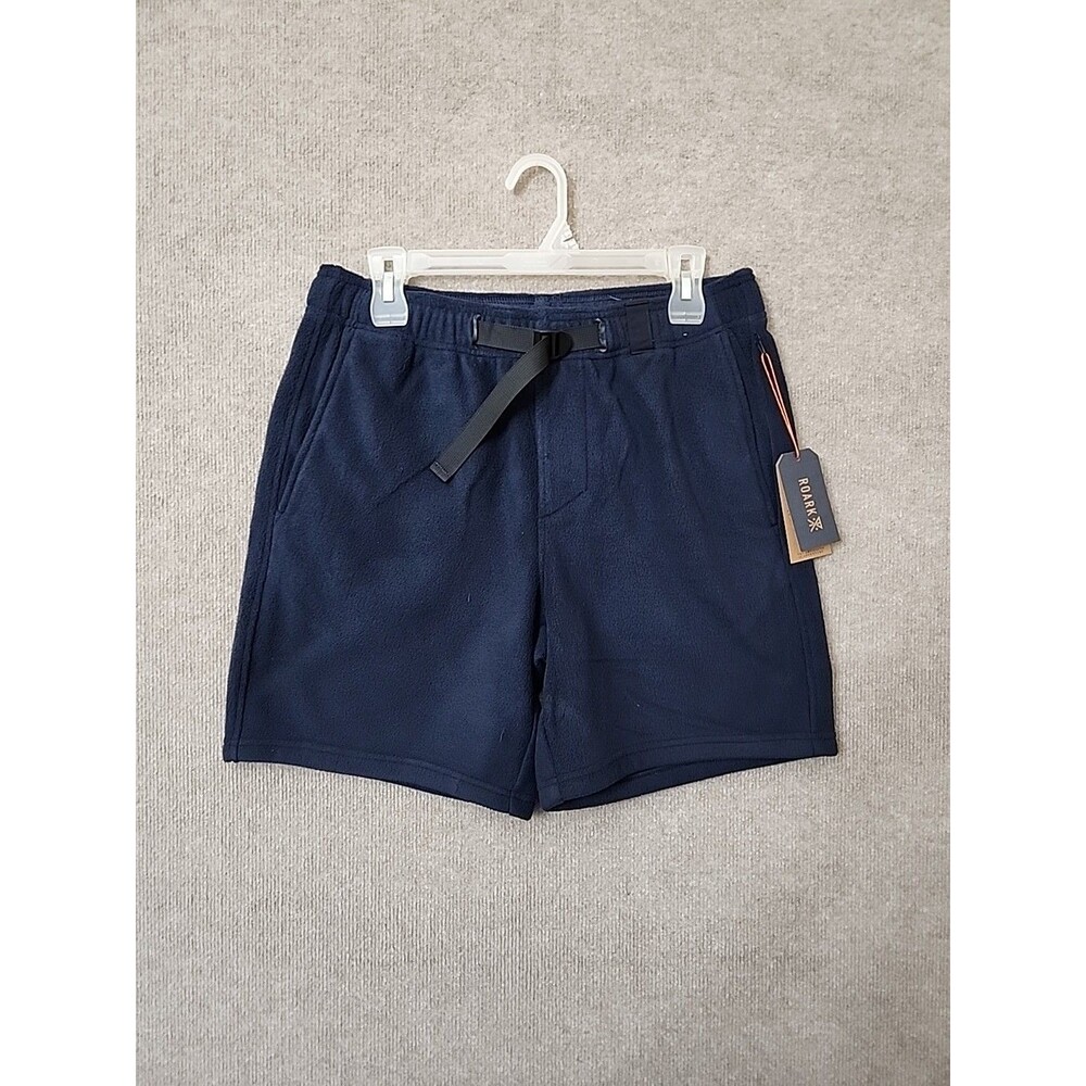 Roark Campover Comfort Shorts Mens S Blue Fleece Belted NEW